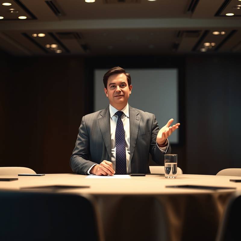 Image of an executive giving a presentation