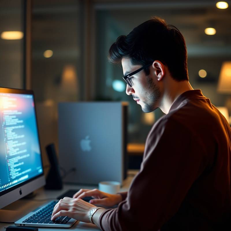 Image of someone coding