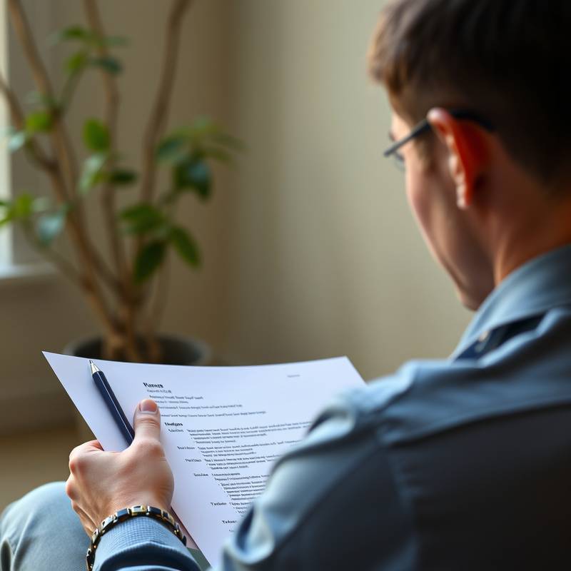 Image of someone reviewing a resume